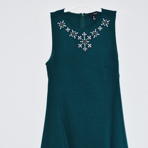 Dark Green skater dress with crystal design - Picture 1 of 7